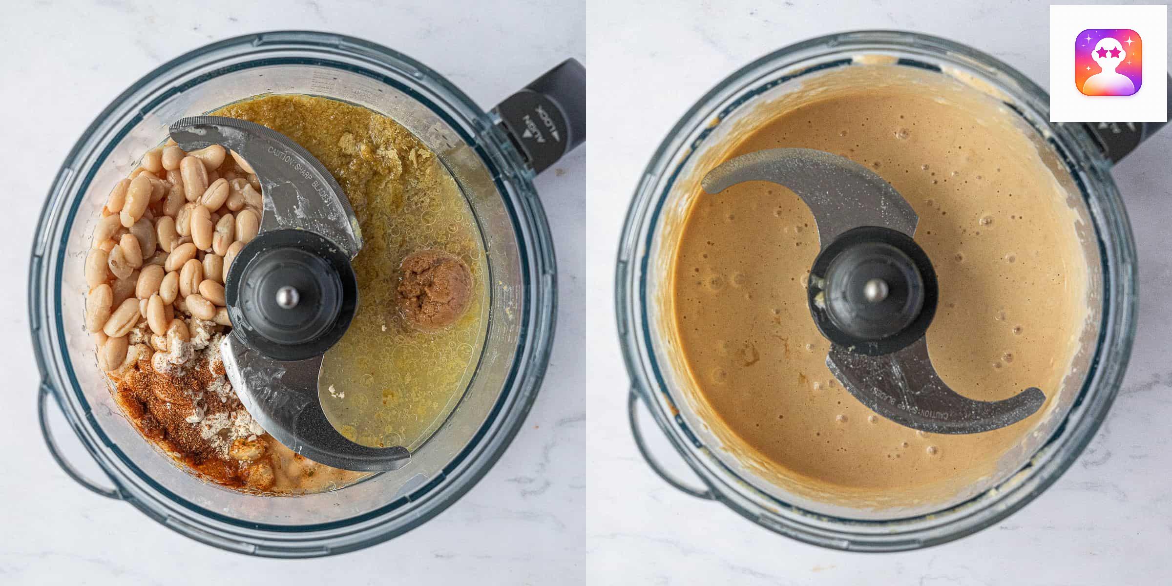 Step 1 blending ingredients.